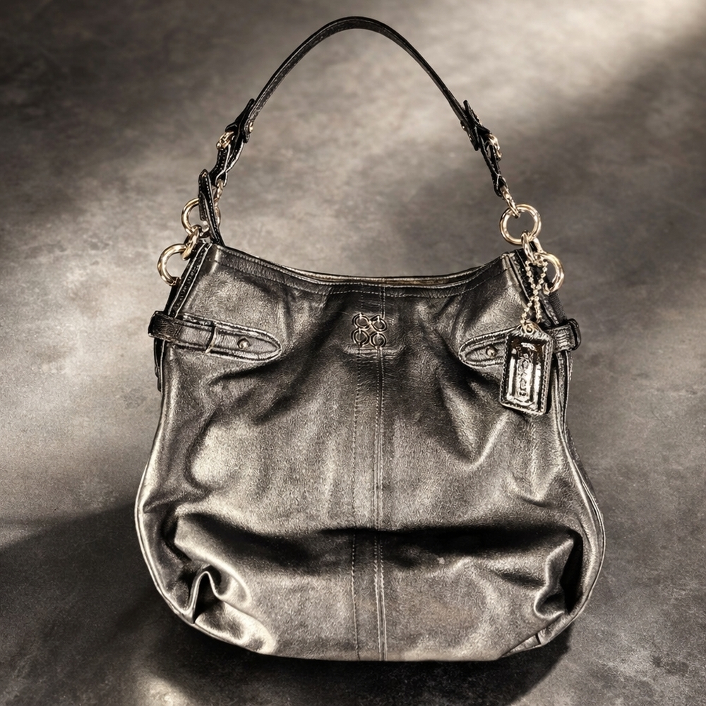 Coach Colette Black Shoulder Bag - Picture 2 of 8
